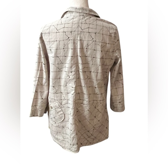 John Mark Women's Linen Blouse Size S Casual 3/4 Sleeve - Picture 4 of 5